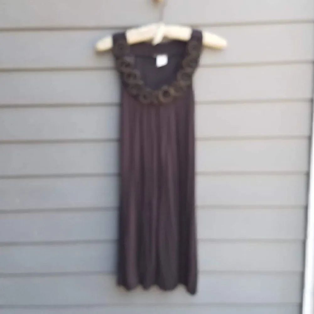 Vibe Black Stretchy Dress With Rosettes size Medium